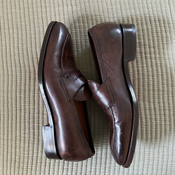 Bontoni Men’s Brown Leather Loafers (Size 9) - Picture 2 of 6